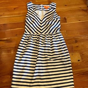 Stripy v neck dress